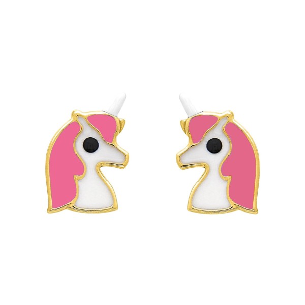 Boucles D'oreilles Licorne 18K