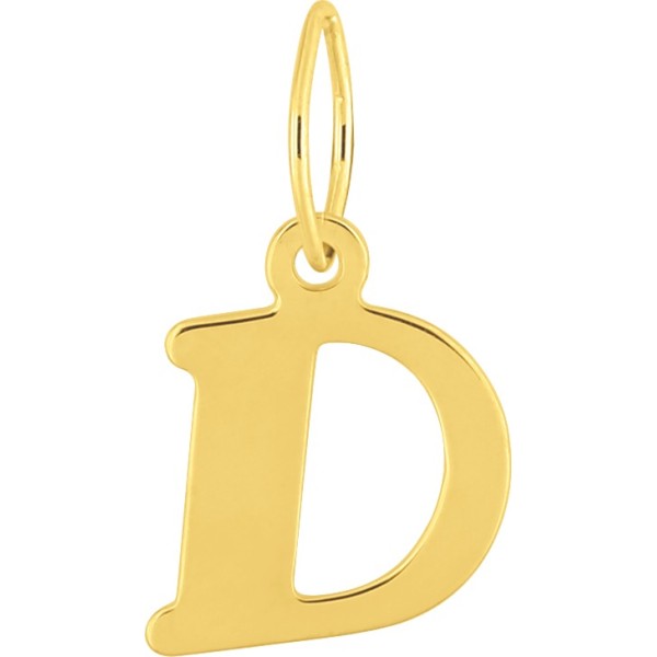 Pendentif Lettre D en Or 18K