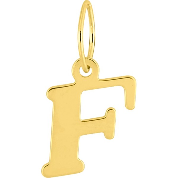 Pendentif Lettre F en Or 18K