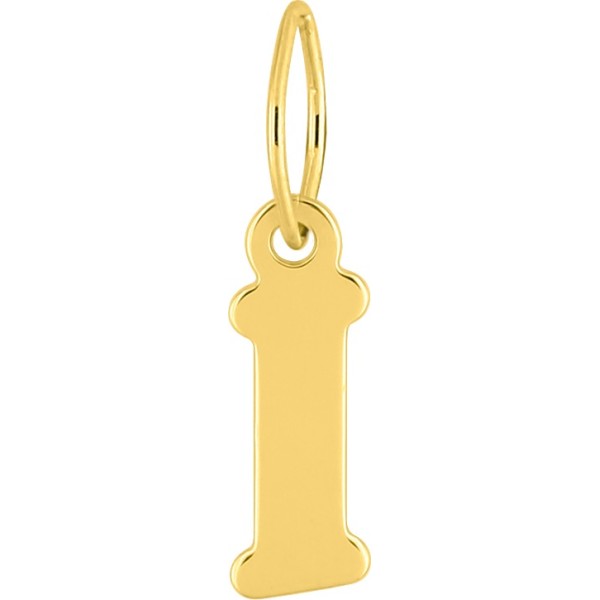 Pendentif Lettre i en Or 18K