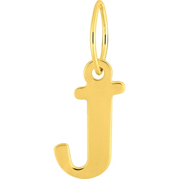 Pendentif Lettre J en Or 18K