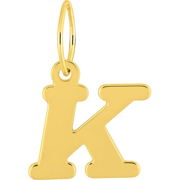 Pendentif Lettre K en Or 18K