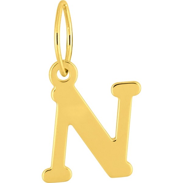 Pendentif Lettre N en Or 18K