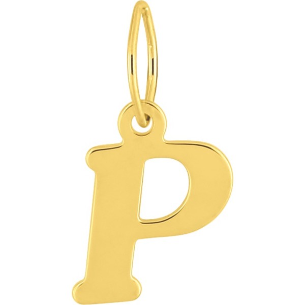 Pendentif Lettre P en Or 18K