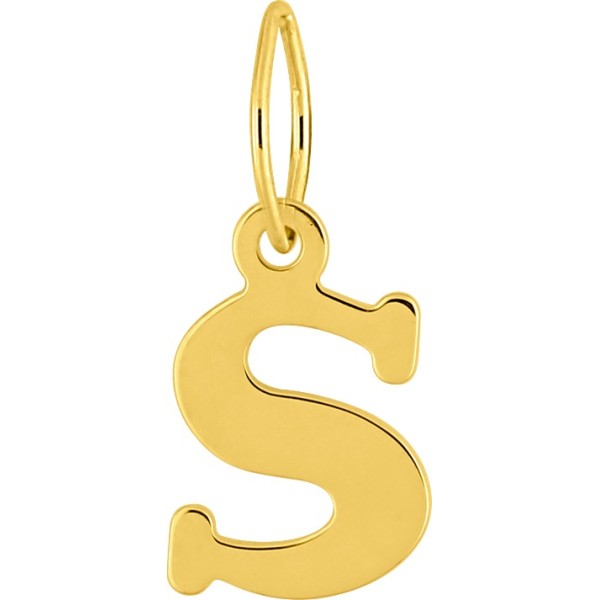 Pendentif Lettre S en Or 18K