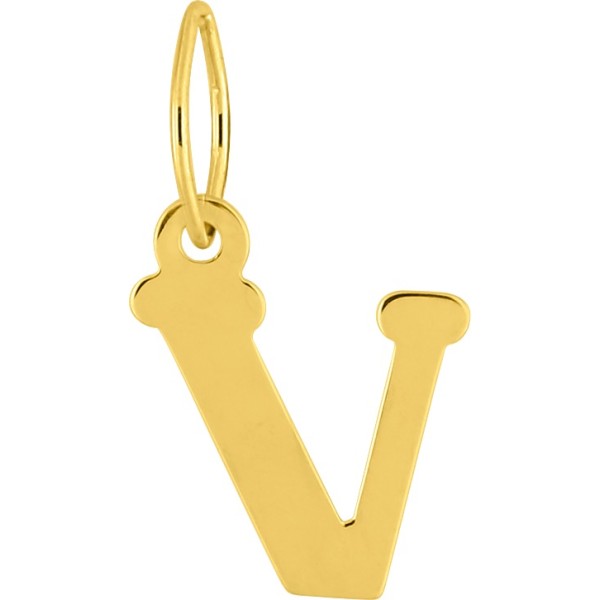 Pendentif Lettre V en Or 18K