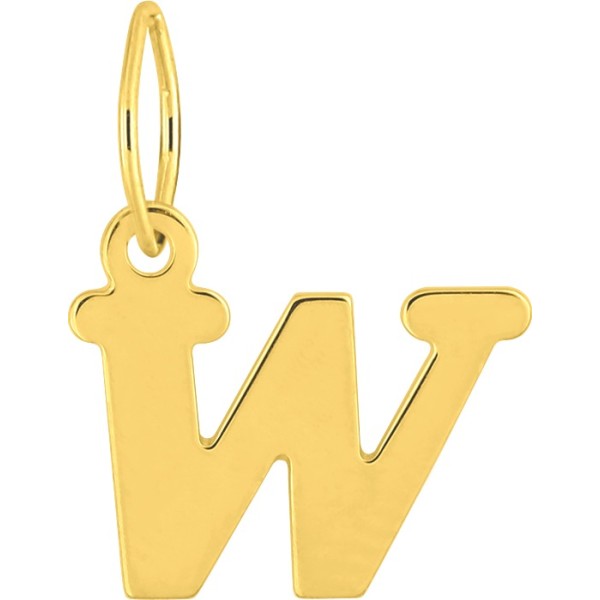 Pendentif Lettre W en Or 18K