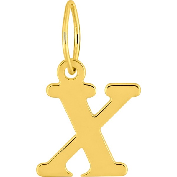 Pendentif Lettre X en Or 18K